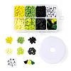 3 Colors 1155Pcs DIY Ghana Jamaican Theme Stretch Bracelets Making Kits DIY-LS0001-22C-1