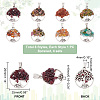   8Pcs 8 Styles Natural & Synthetic Mixed Stone Chip Pendants G-PH0002-14-2