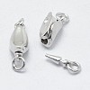 Rhodium Plated 925 Sterling Silver Box Clasps STER-F037-032P-3