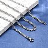 Tarnish Resistant Men's 304 Stainless Steel Curb Chain Necklaces STAS-O037-65P-4