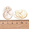 Natural Yellow Shell Carved Cabochons SHEL-G024-02B-3