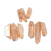 Electroplated Natural Quartz Crystal Graduated Beads Strands G-P315-A13-1