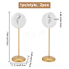 DELORIGIN 2Pcs 2 Styles Resin Ear Shaped Earring Stud Display Stands EDIS-DR0001-04-2