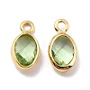 Eco-Friendly Brass with Glass Pendants X-KK-K268-01Q-2