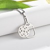 201 Stainless Steel Pickleball Paddle Pendant Box Chain Necklaces for Women Men NJEW-H050-01B-P-3