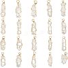 20pcs Natural Quartz Crystal Pointed Pendants FIND-FG0001-58-1