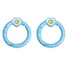 2Pcs Alloy Spring Gate Rings PW-WG34274-04-1