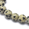 Natural Dalmatian Jasper Bead Stretch Bracelets X-BJEW-K212-B-014-3