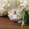 10Pcs Screwable Alloy Transparent Glass Pendants GLAA-CA0001-61-4
