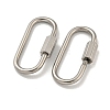 304 Stainless Steel Screw Carabiner Lock Charms STAS-C092-05C-P-2