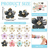 100Pcs Transparent Resin Sakura Flower Bead Caps RESI-TAC0012-20-4