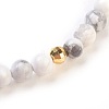 Natural Howlite Stretch Bracelets BJEW-JB03797-09-2