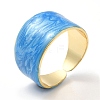 Enamel Plain Band Open Cuff Rings RJEW-E069-01G-09-1