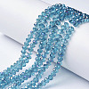 Electroplate Transparent Glass Beads Strands EGLA-A034-T3mm-F17-1
