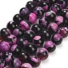 Natural Fire Crackle Agate(Dyed & Heated) Beads Strands G-K425-A06-12mm-2