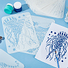 12Pcs PET Hollow Out Drawing Painting Stencils DIY-WH0394-0269-5