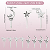 80Pcs 2 Styles Tibetan Style Alloy Magic Wand Pendants TIBEP-SC0003-33-2