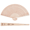 Wood Folding Fans AJEW-WH20001-83A-1