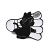 Cat with Badminton Sport Enamel Pins LS-JEWB-I052-05EB-02-1