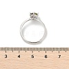 Rhodium Plated 925 Sterling Silver Moissanite Adjustable Rings RJEW-U038-08P-5