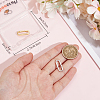 2Pcs 2 Colors 925 Sterling Silver Spring Gate Rings STER-BBC0008-02-3