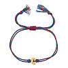 304 Stainless Steel Alphabet Bead Adjustable Bracelets IC6774-3-1