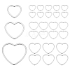 72Pcs 3 Styles 304 Stainless Steel Linking Ring STAS-ME0002-38-1