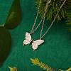 2Pcs Matching Butterfly Pendant Necklaces Set JN1033D-1-3