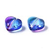 Two Tone Transparent Spray Painted Glass Beads X-GGLA-S054-012D-02-3