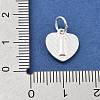 925 Sterling Silver Heart with Capital Letter Charms STER-S009-13I-S-3