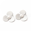 Flower 304 Stainless Steel Stud Earrings EJEW-C017-10P-2