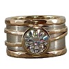 Zinc Alloy with Clear Cubic Zirconia Finger Rings for Men FS-WGA03B7-03-2