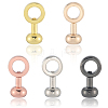 5Pcs 5 Colors Brass Clasps FIND-SP0004-10-6