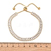 304 Stainless Steel Pave Clear Cubic Zirconia Tennis Bracelets BJEW-G754-03G-01-5