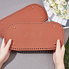   2Pcs PU Leather with Iron Oval Bottom FIND-PH0001-99B-5