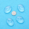 Transparent Clear Glass Flat Back Cabochons GGLA-TA0001-02-40x30-5