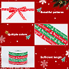  4 Rolls 2 Colors Merry Christmas Printed Polyester Grosgrain Ribbons OCOR-NB0001-87-5