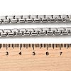 201 Stainless Steel Box Chain Necklaces for Men STAS-V011-01B-P-1-5