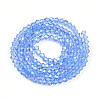 Transparent Electroplate Glass Beads Strands EGLA-A039-T2mm-A07-2
