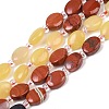 Natural Red Jasper & Lemon Jade & Synthetic Goldstone & Blue Goldstone & Blue Lace Agate Beads Strands G-Z135-A05-2