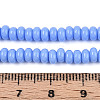 Opaque Spray Painted Glass Beads GLAA-ZX008-4mm-18W-4