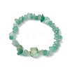 Electroplated Hexagon Prism Natural Quartz Chip Beaded Stretch Bracelets fo Women BJEW-JB10756-3