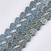 Electroplate Glass Beads Strands X-EGLA-T017-05C-1