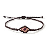 Adjustable Evil Eye Polyester Cord Braided Bracelets for Men Women BI7988-4-1