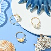 Natural Sea Shell Finger Rings RJEW-TA00168-1