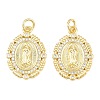 Religion Brass Micro Pave Clear Cubic Zirconia Pendants CU-CBA9482-01G-07-1