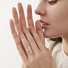 3Pcs Snake Brass Wide Band Rings RJEW-ME0001-01-4