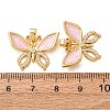 Brass Micro Pave Clear Cubic Zirconia Pendants CU-CBAC0A4-01G-B-3