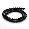 Round Natural Black Onyx Beads Strands G-N0120-26-6mm-2