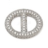 Brass Micro Pave Clear Cubic Zirconia Links Connector Charms LS-KK-K413-04B-P-1